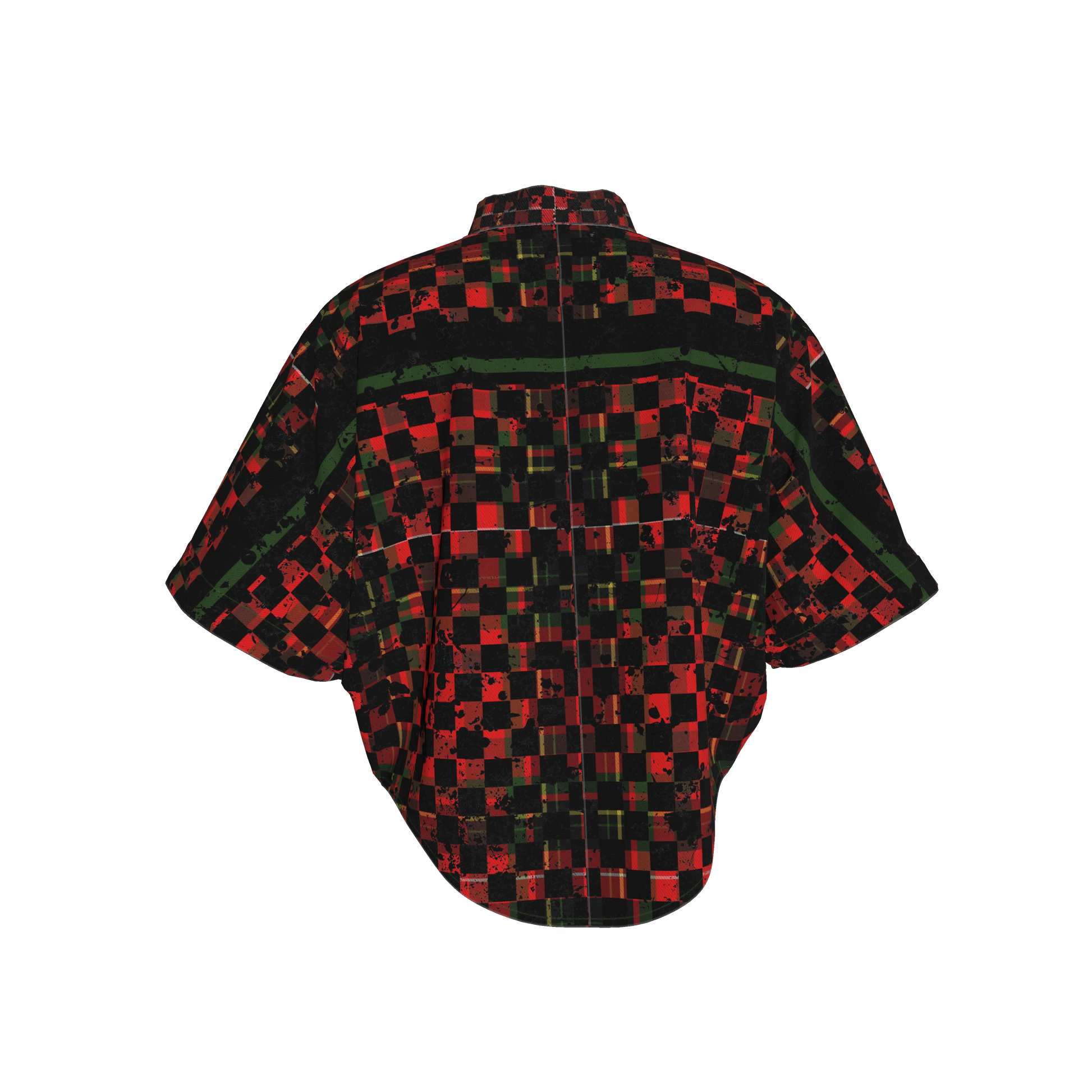 Tartan Chequed Splat MotoStripe™ Kimono Jacket