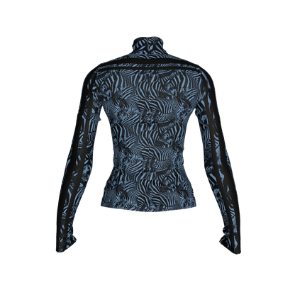 🦓💙 Blue Zebra MotoStripe™ Turtleneck