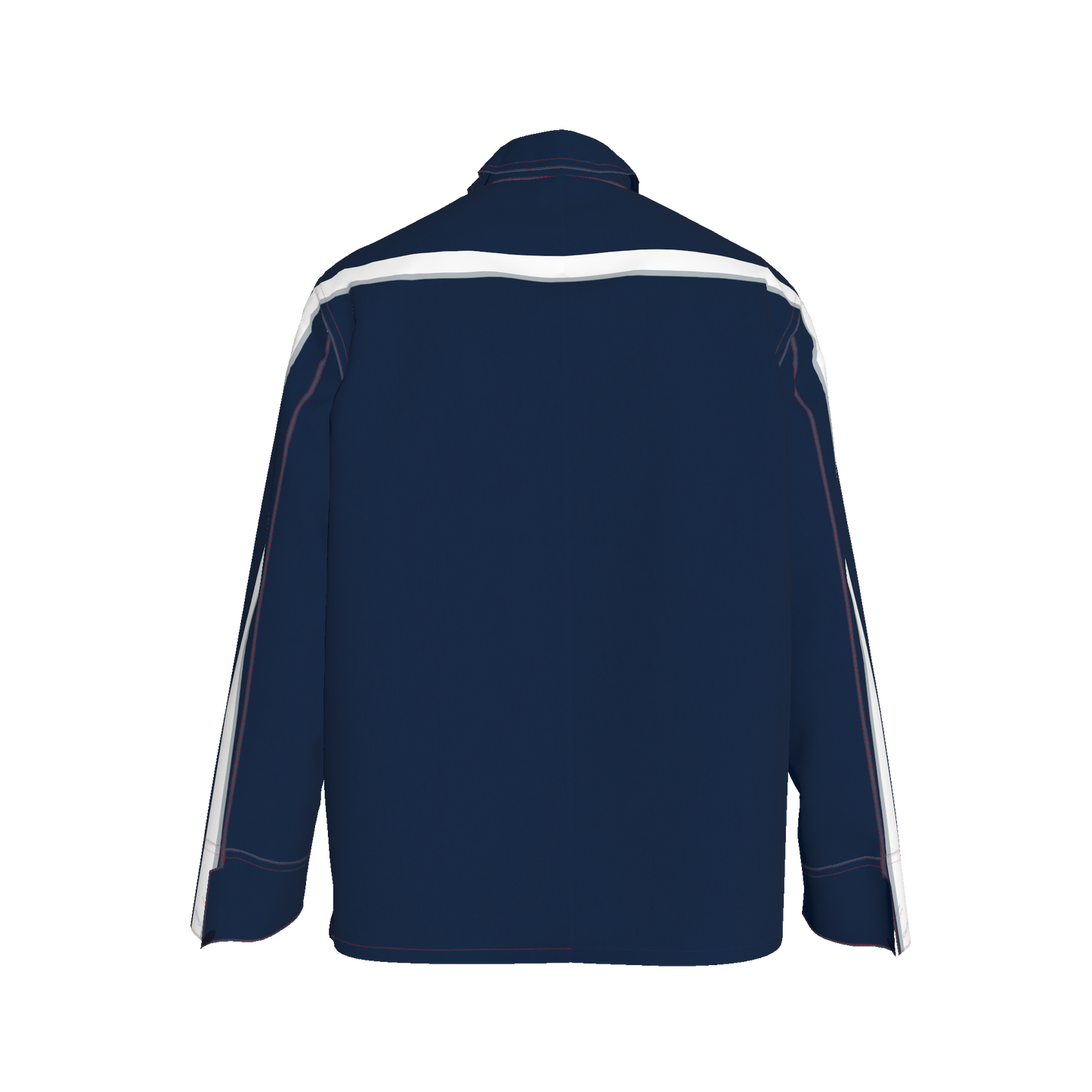 Navy Blue w/White Gray MotoStripe™ Coat