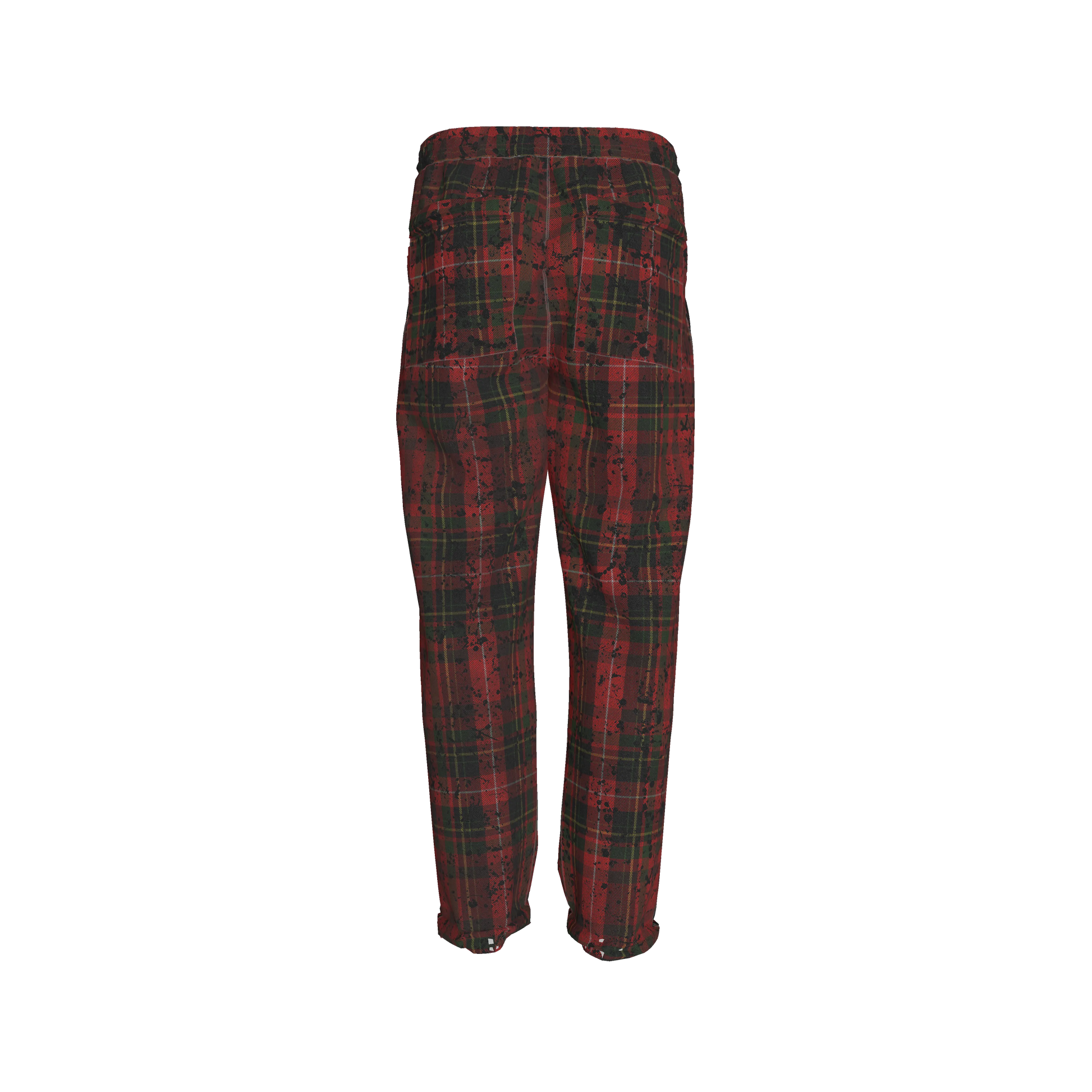 Splat Tartan Green MotoStripe™ Pegged Trousers