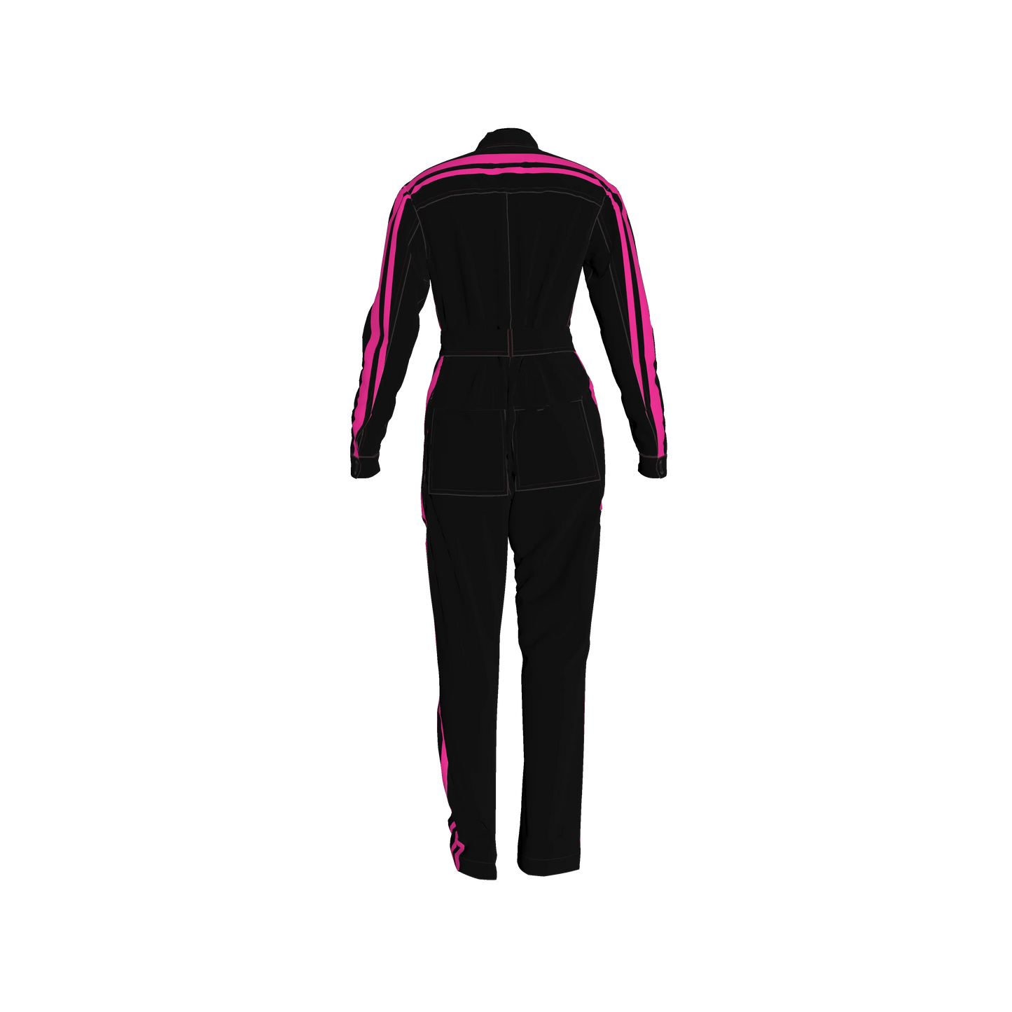 Pink MotoStripe™ Zip-up Jumpsuit