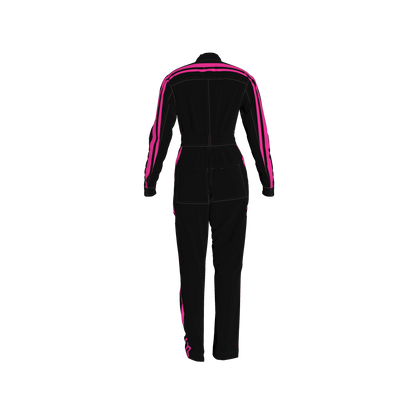 Pink MotoStripe™ Zip-up Jumpsuit