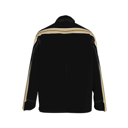 Thick Gold MotoStripe™ Black Chore Coat ⚜️🖤🏈
