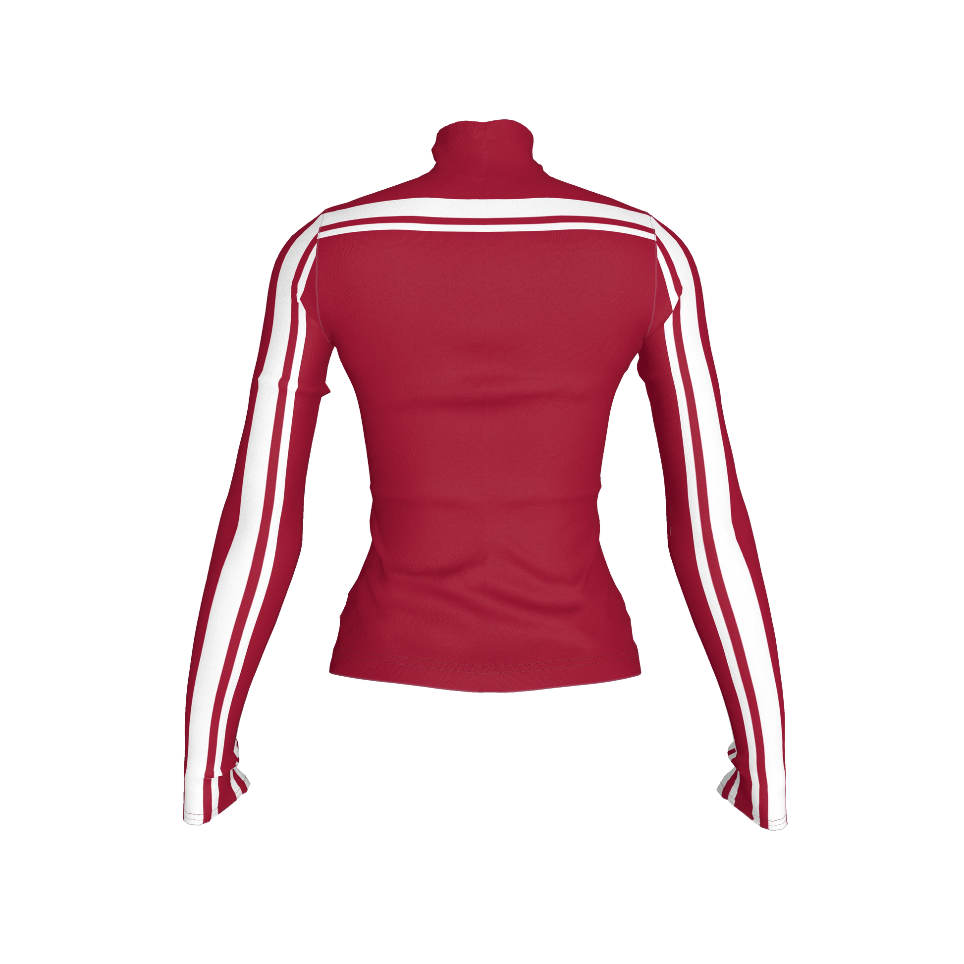 ❤️🤍 Crimson Red + White MotoStripe™ Turtleneck 