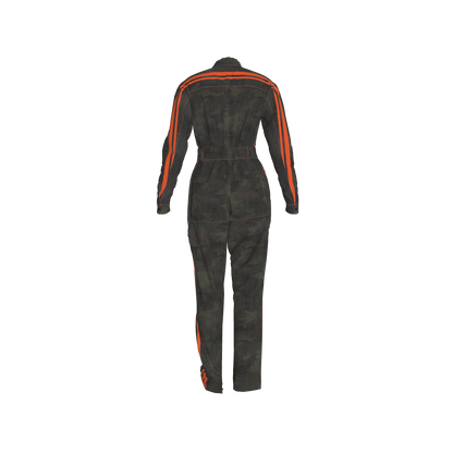 The Army Green Camo + Orange MotoStripe™ Jumpsuit