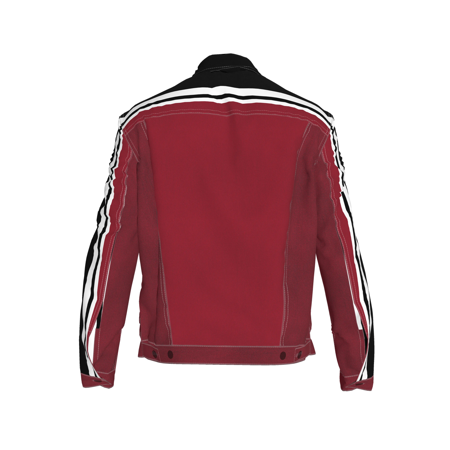 Crimson MotoStripe™ Jean Jacket
