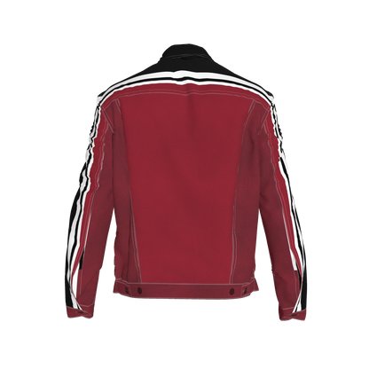Crimson MotoStripe™ Jean Jacket