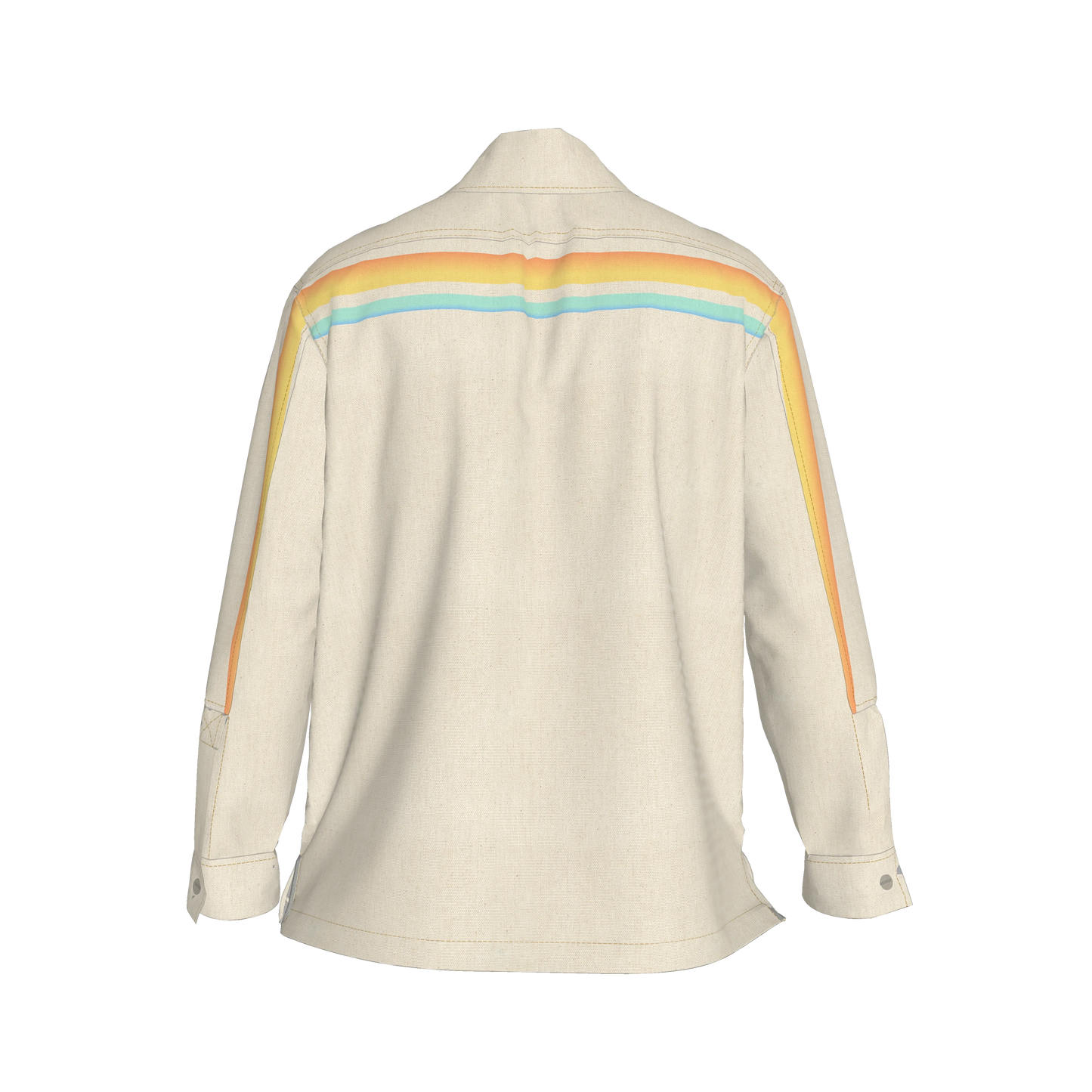 Sunset Sea MotoStripe™ Snap Shirt Jacket