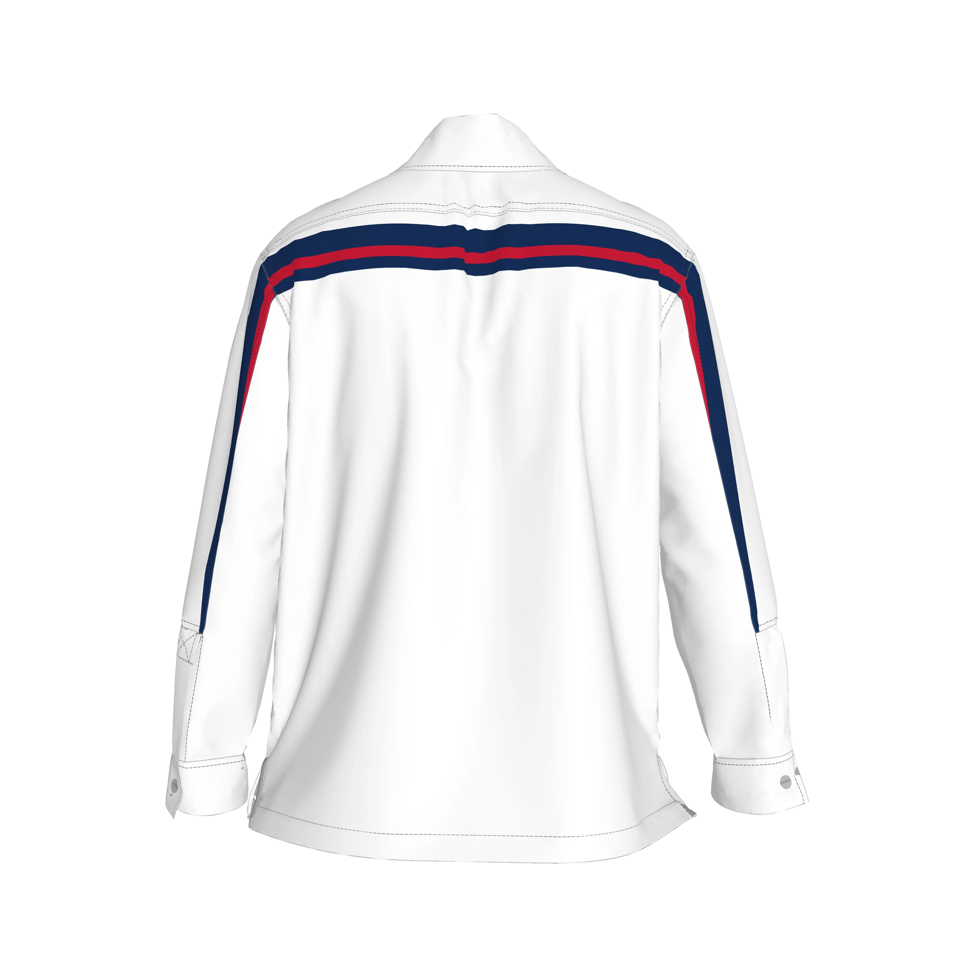Blue & Red MotoStripe™ Snap Shirt Jacket