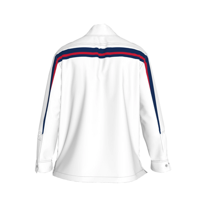Blue & Red MotoStripe™ Snap Shirt Jacket