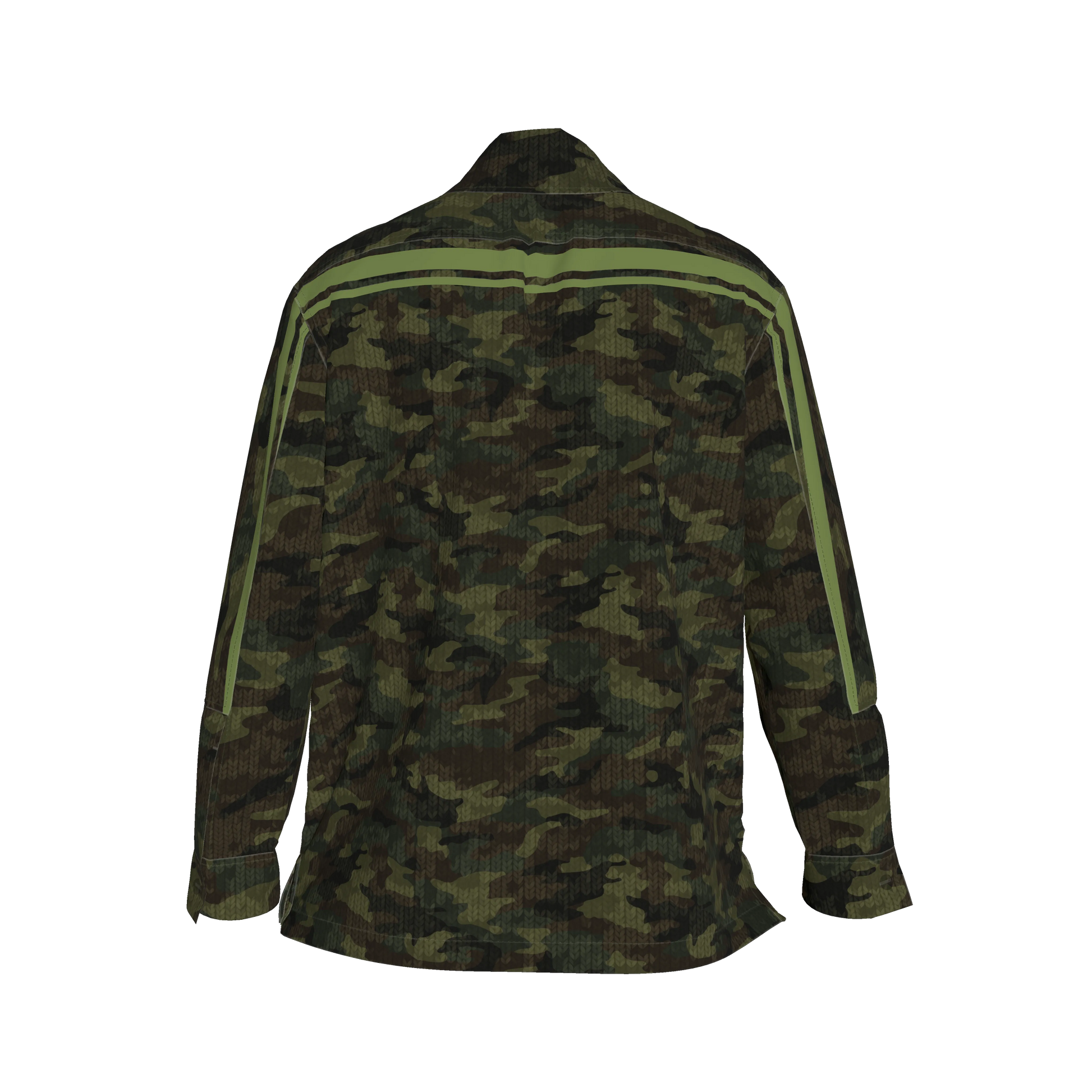 Camo Knit Green MotoStripe™ Shirt Jacket