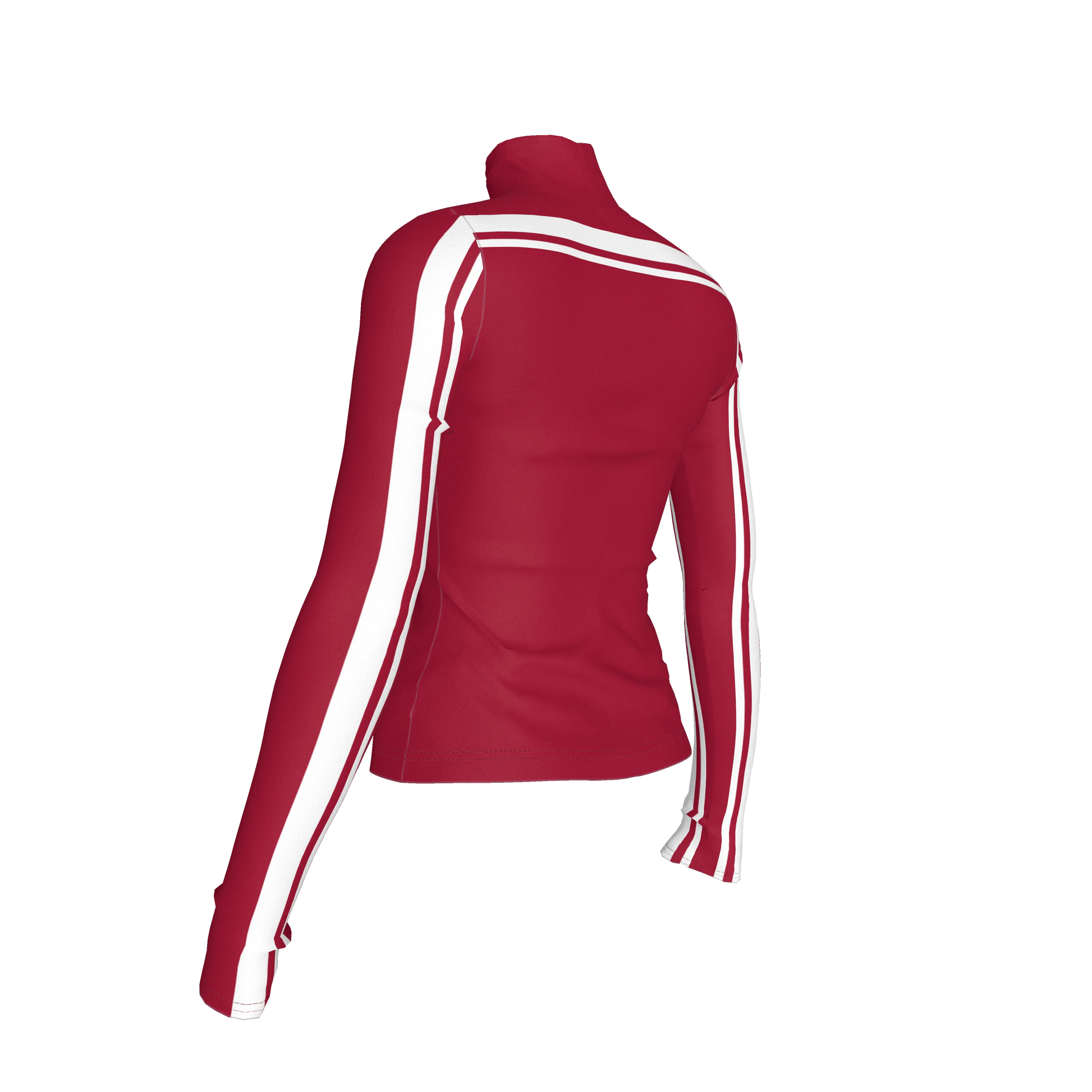 ❤️🤍 Crimson Red + White MotoStripe™ Turtleneck 