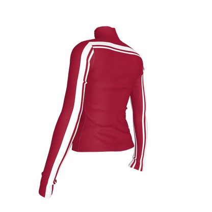 ❤️🤍 Crimson Red + White MotoStripe™ Turtleneck 