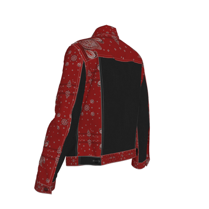 Red Bandana Women's Jean Jacket