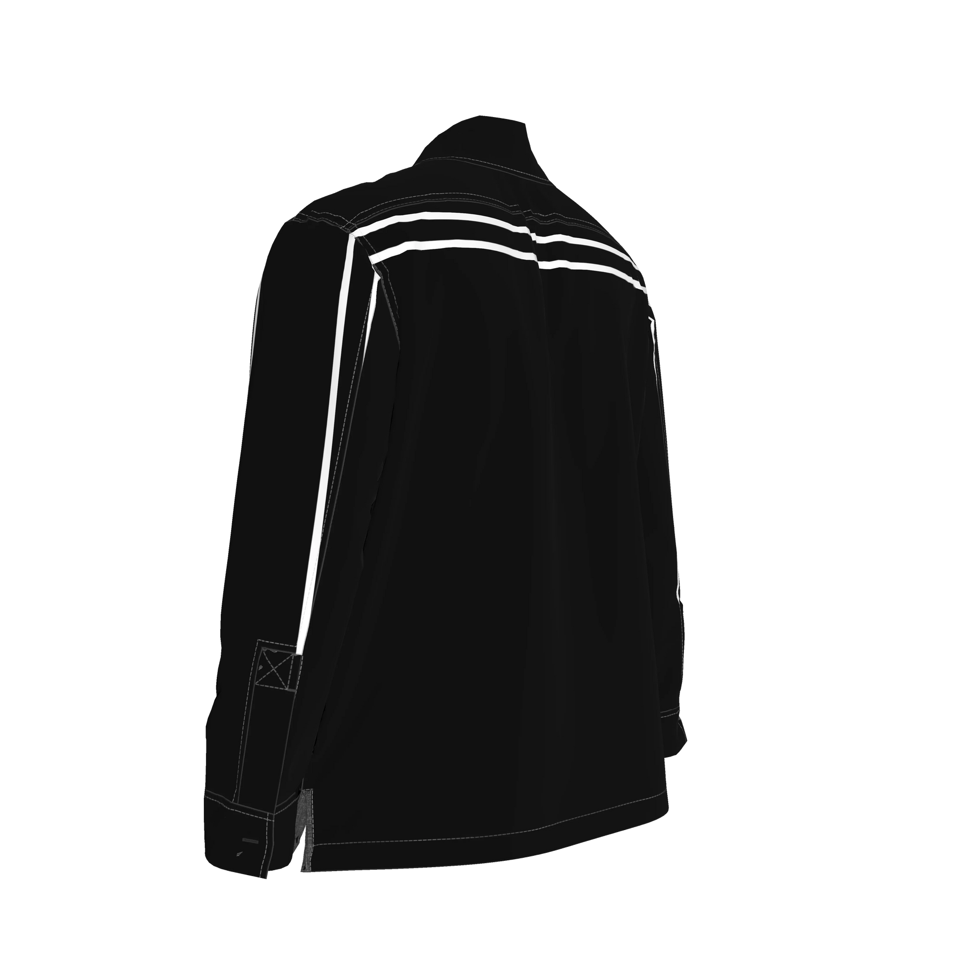 Black MotoStripe™ Organic Cotton Snap Shirt 