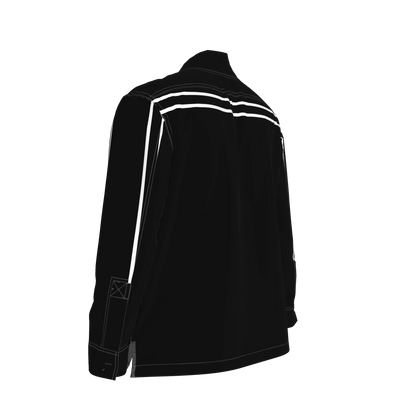Black MotoStripe™ Organic Cotton Snap Shirt 