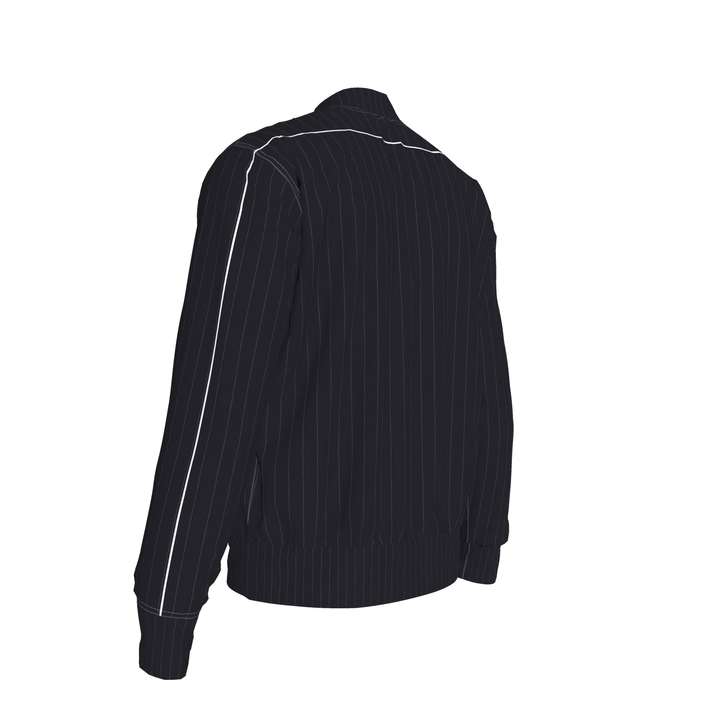 The Navy Pinstripe Snap Fleece Baseball Jacket ⚾💙