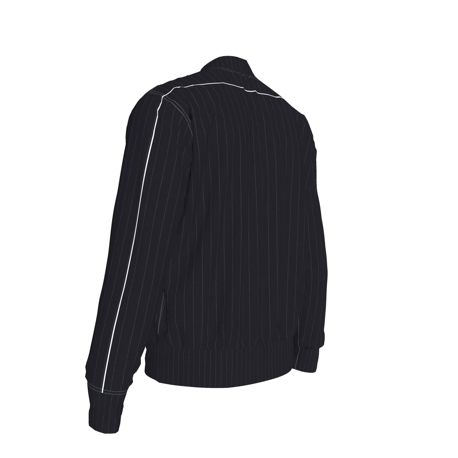 The Navy Pinstripe Snap Fleece Baseball Jacket ⚾💙