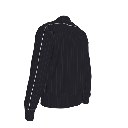 The Navy Pinstripe Snap Fleece Baseball Jacket ⚾💙