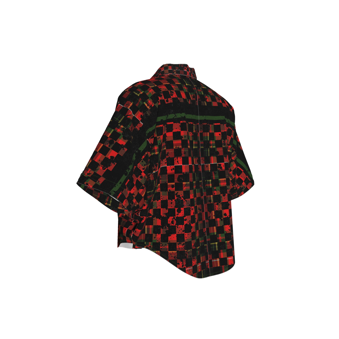 Tartan Chequed Splat MotoStripe™ Kimono Jacket