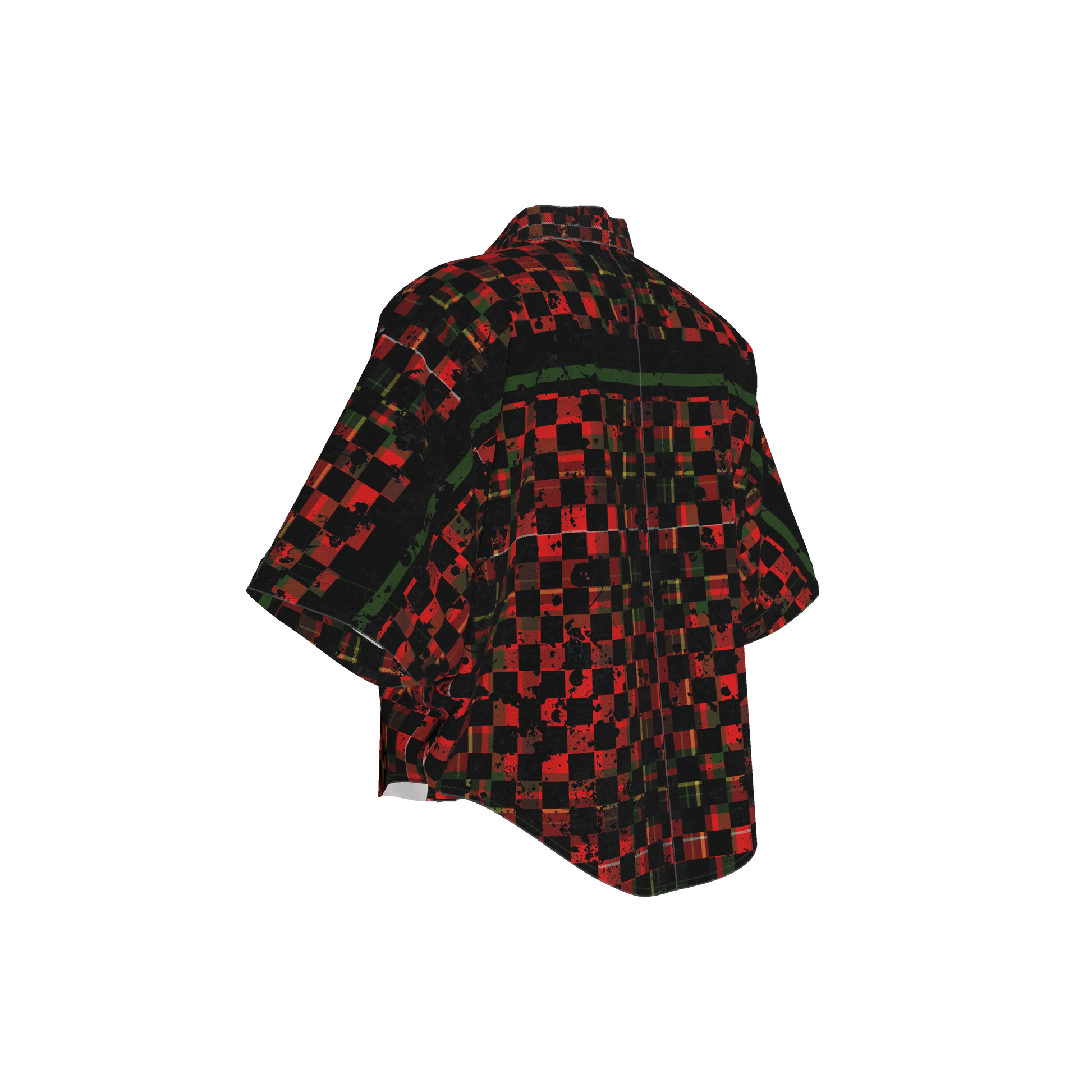 Tartan Chequed Splat MotoStripe™ Kimono Jacket