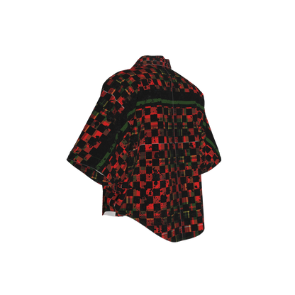 Tartan Chequed Splat MotoStripe™ Kimono Jacket