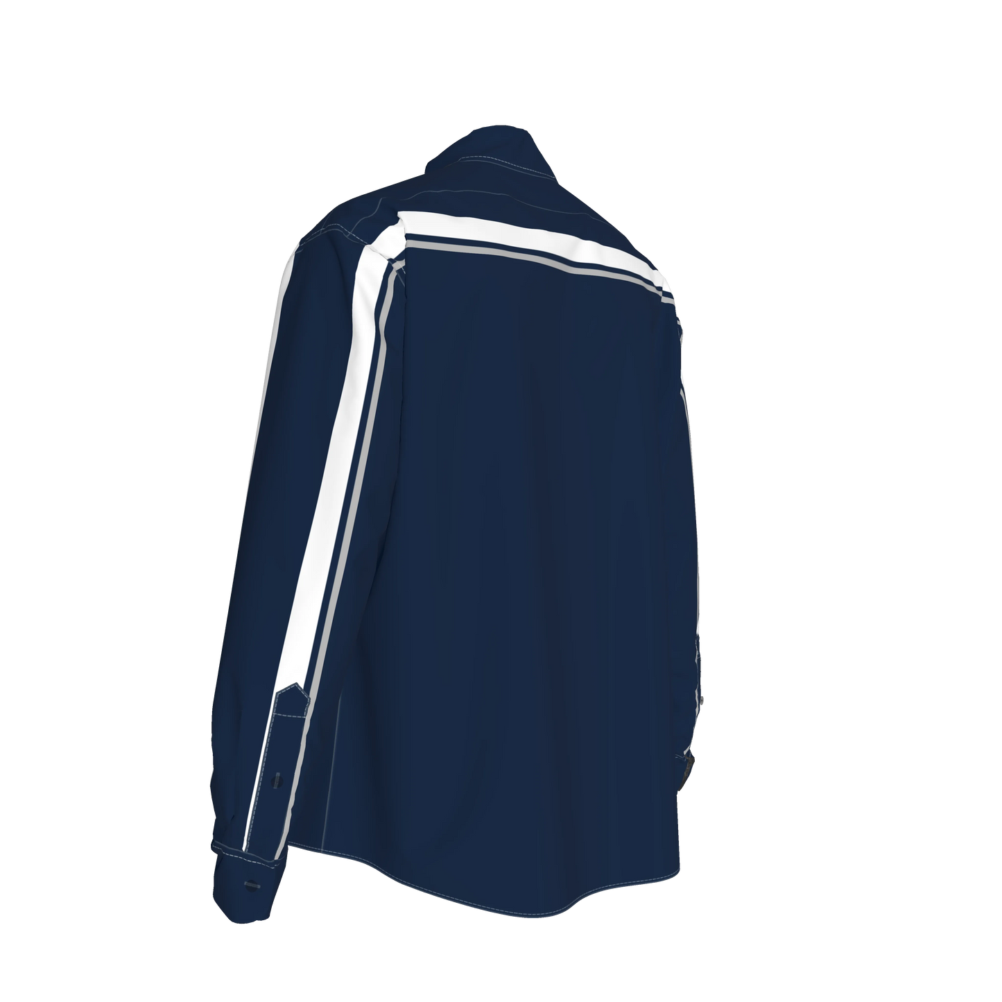 Navy MotoStripe™ Oversized Men’s Button-Down Shirt 💙⚡