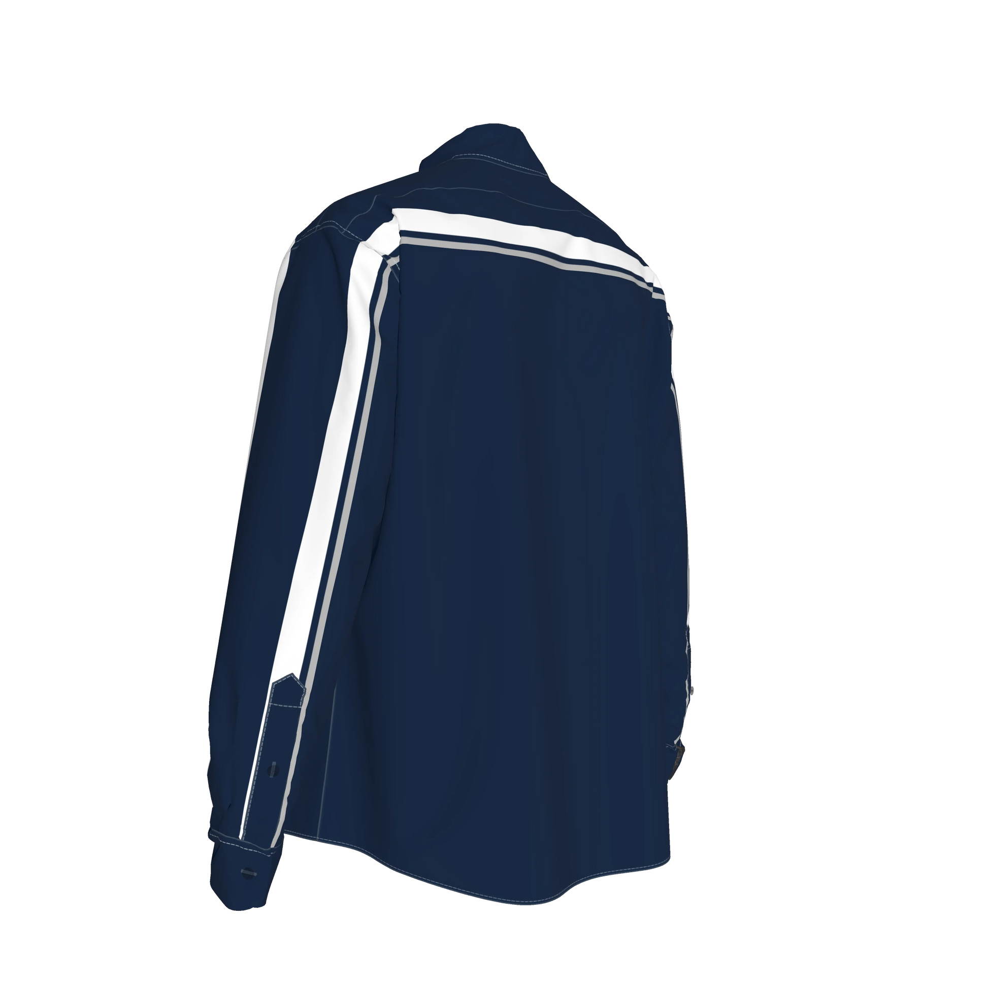 Navy MotoStripe™ Oversized Men’s Button-Down Shirt 💙⚡