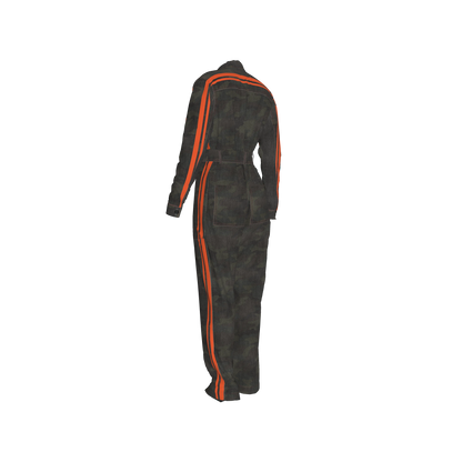 The Army Green Camo + Orange MotoStripe™ Jumpsuit