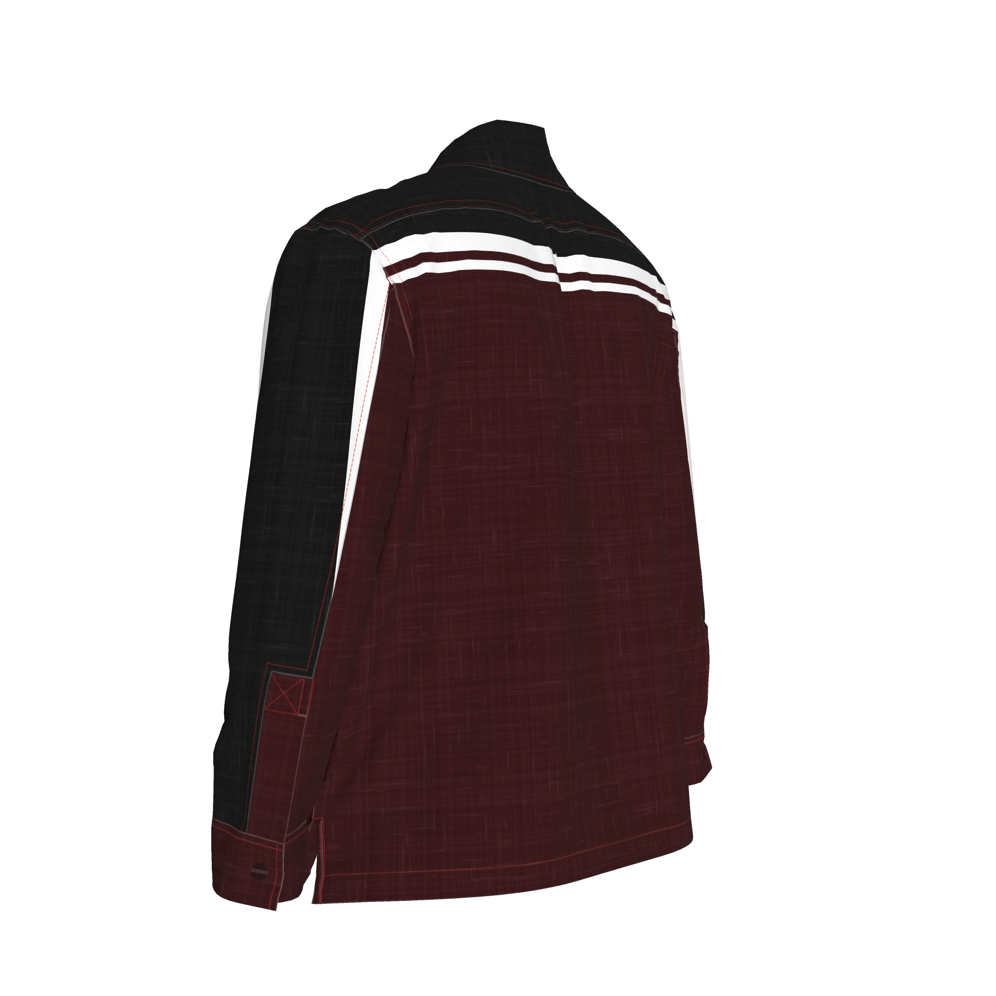 Dark Crimson MotoStripe™ Shirt Jacket