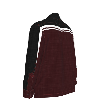 Dark Crimson MotoStripe™ Shirt Jacket