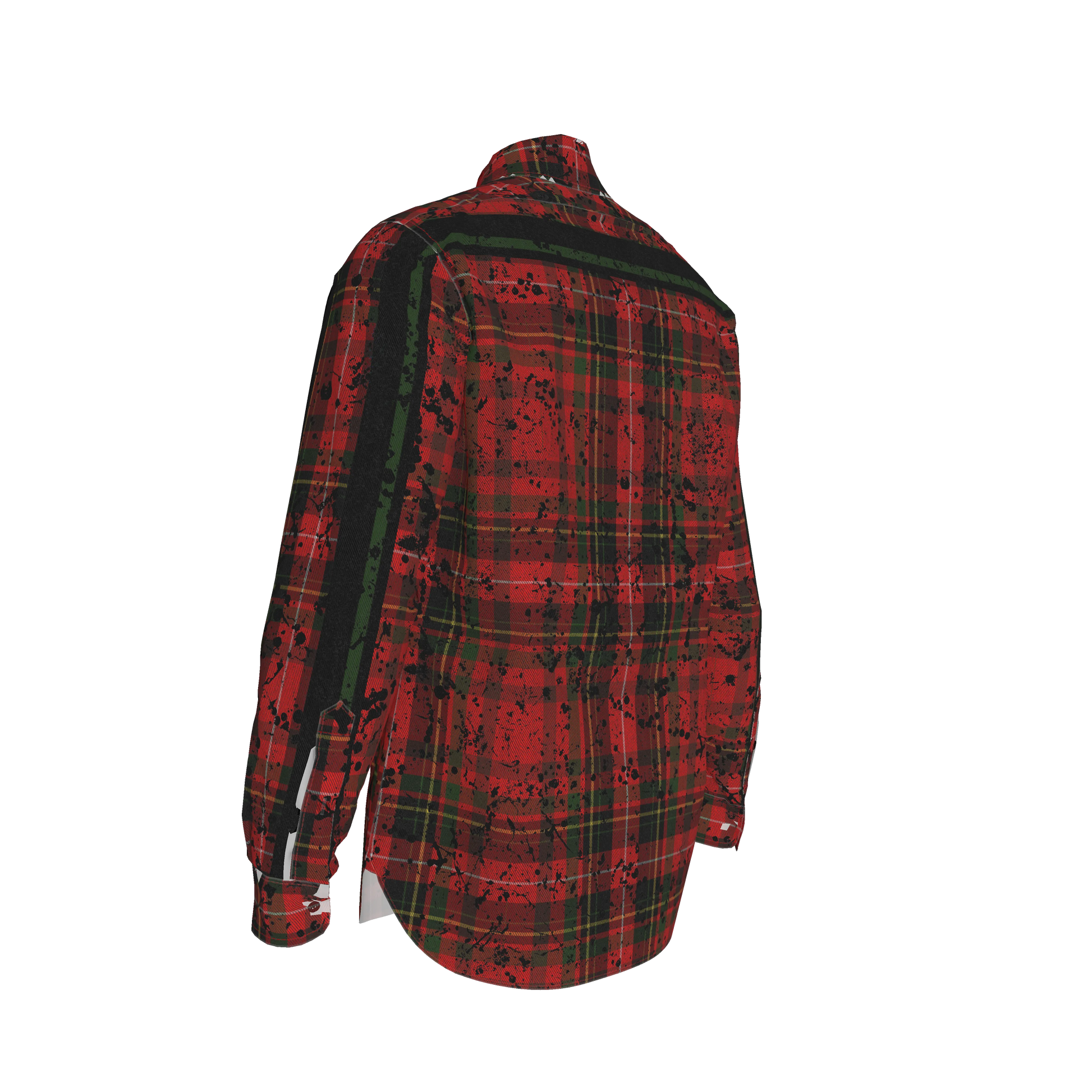 Splat Tartan Green MotoStripe™ Shirt