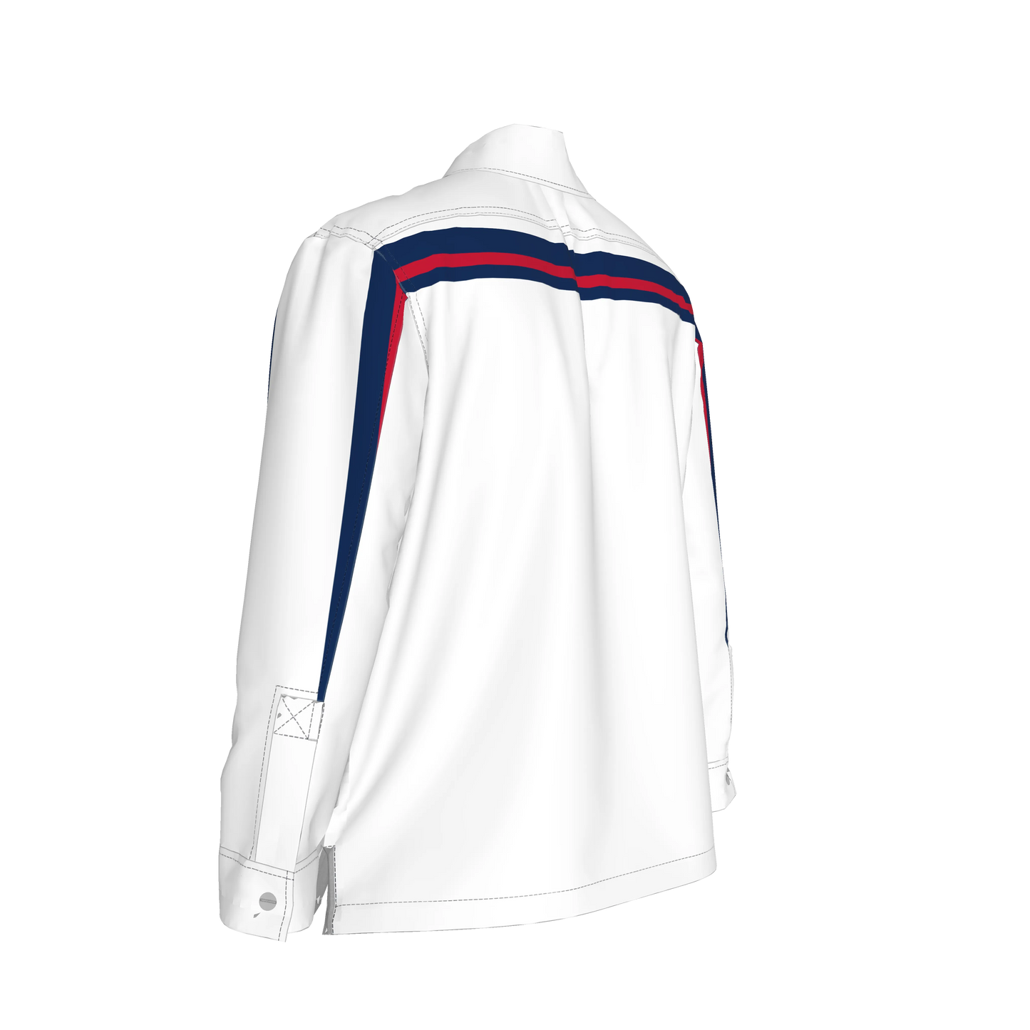 Blue & Red MotoStripe™ Snap Shirt Jacket