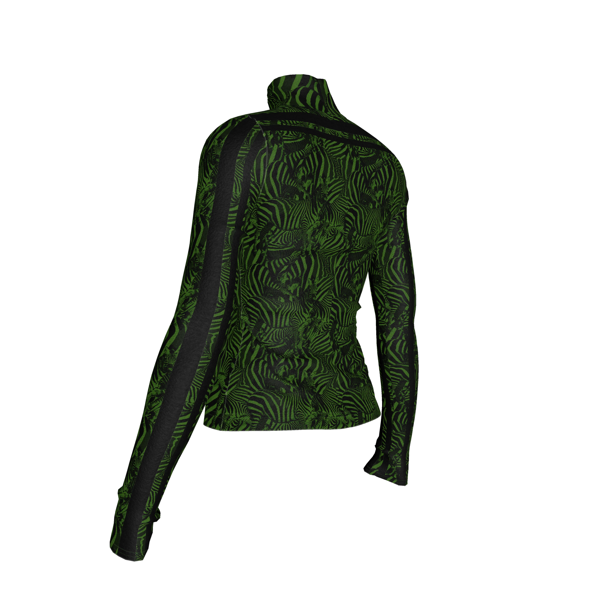 🦓💚 Green Zebra MotoStripe™ Turtleneck