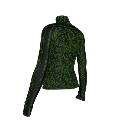 🦓💚 Green Zebra MotoStripe™ Turtleneck