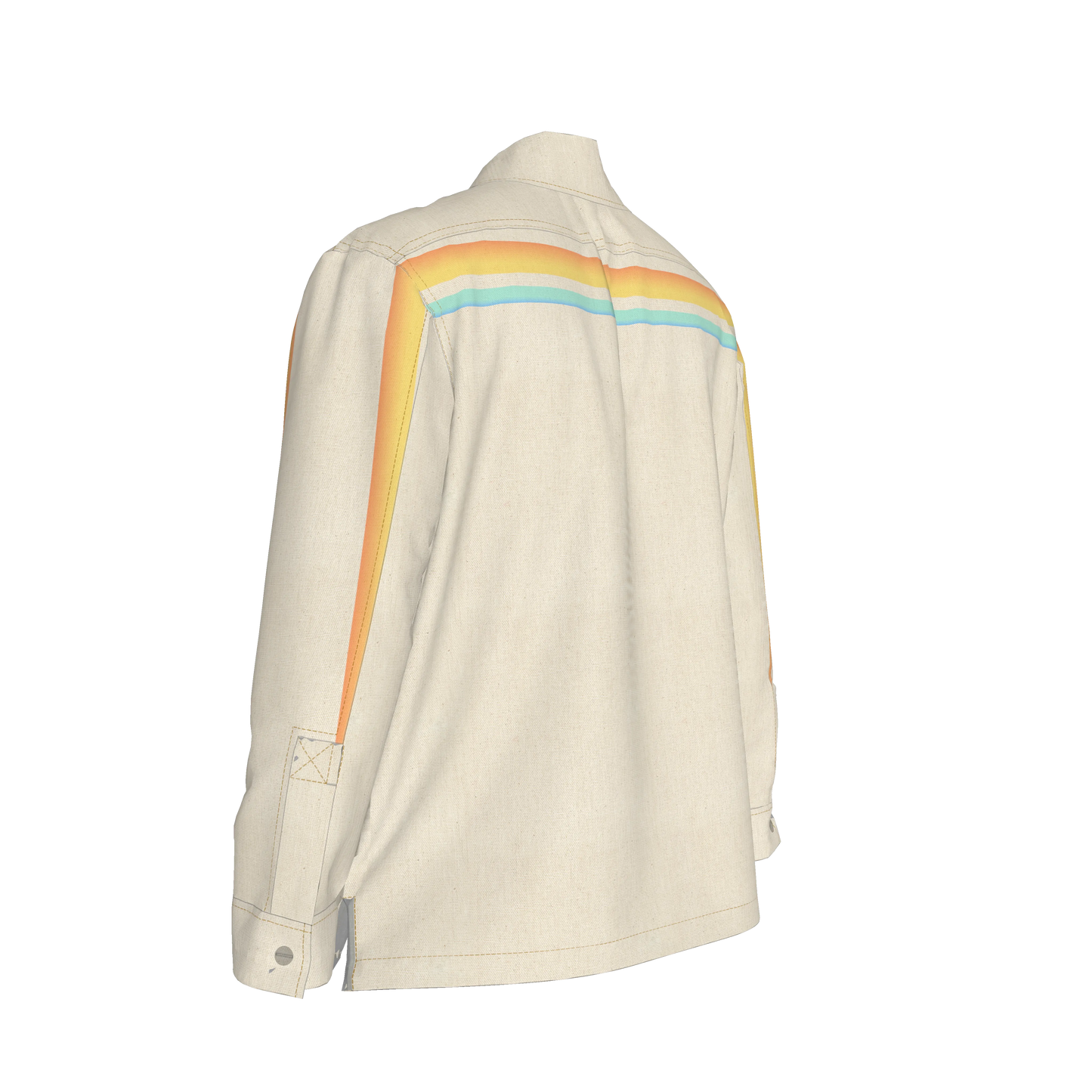Sunset Sea MotoStripe™ Snap Shirt Jacket