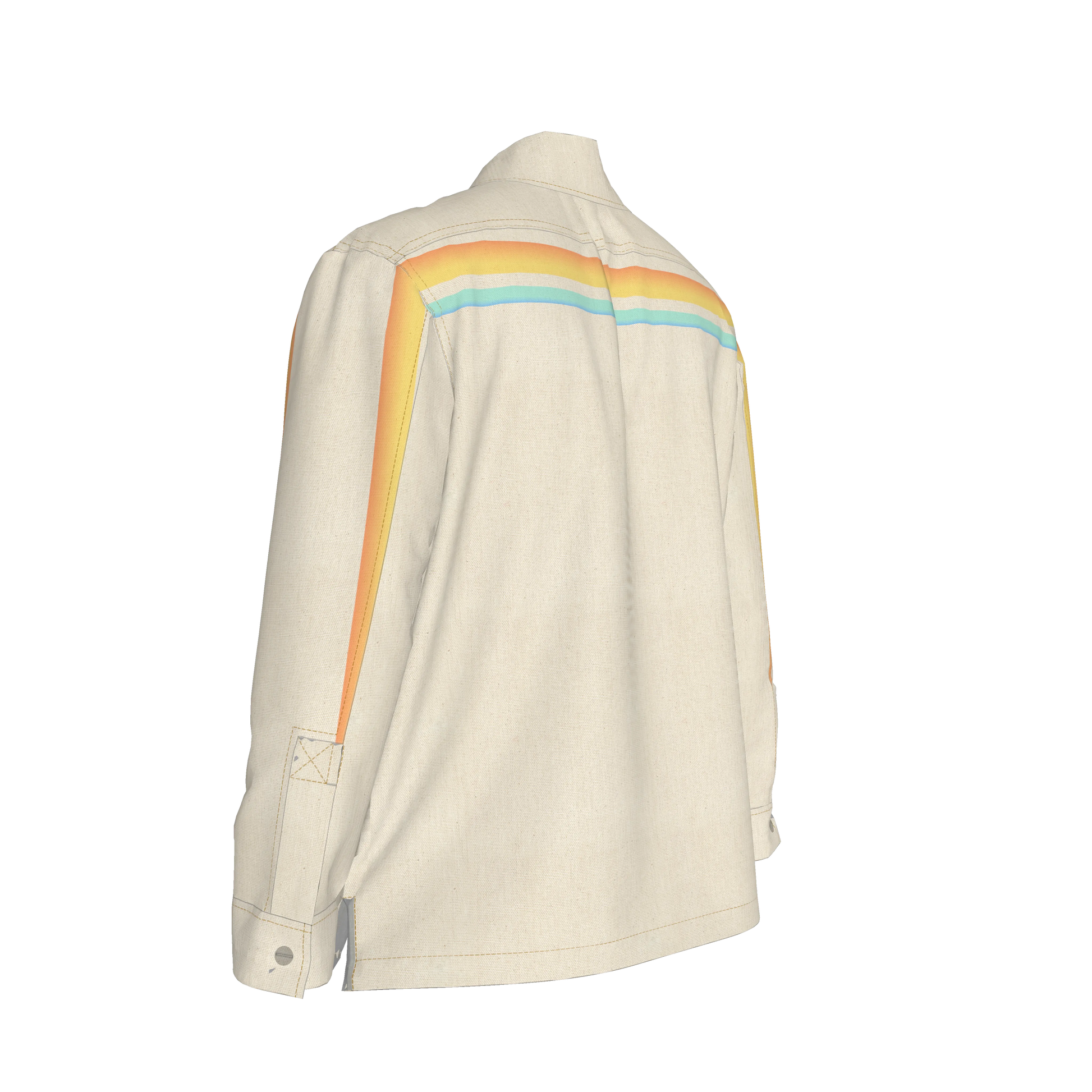 Sunset Sea MotoStripe™ Snap Shirt Jacket