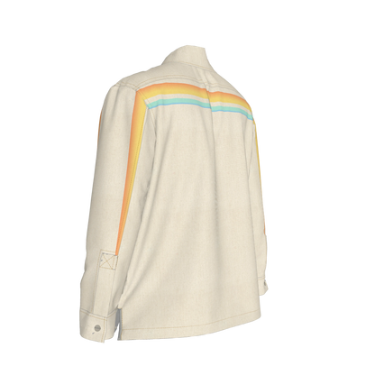 Sunset Sea MotoStripe™ Snap Shirt Jacket