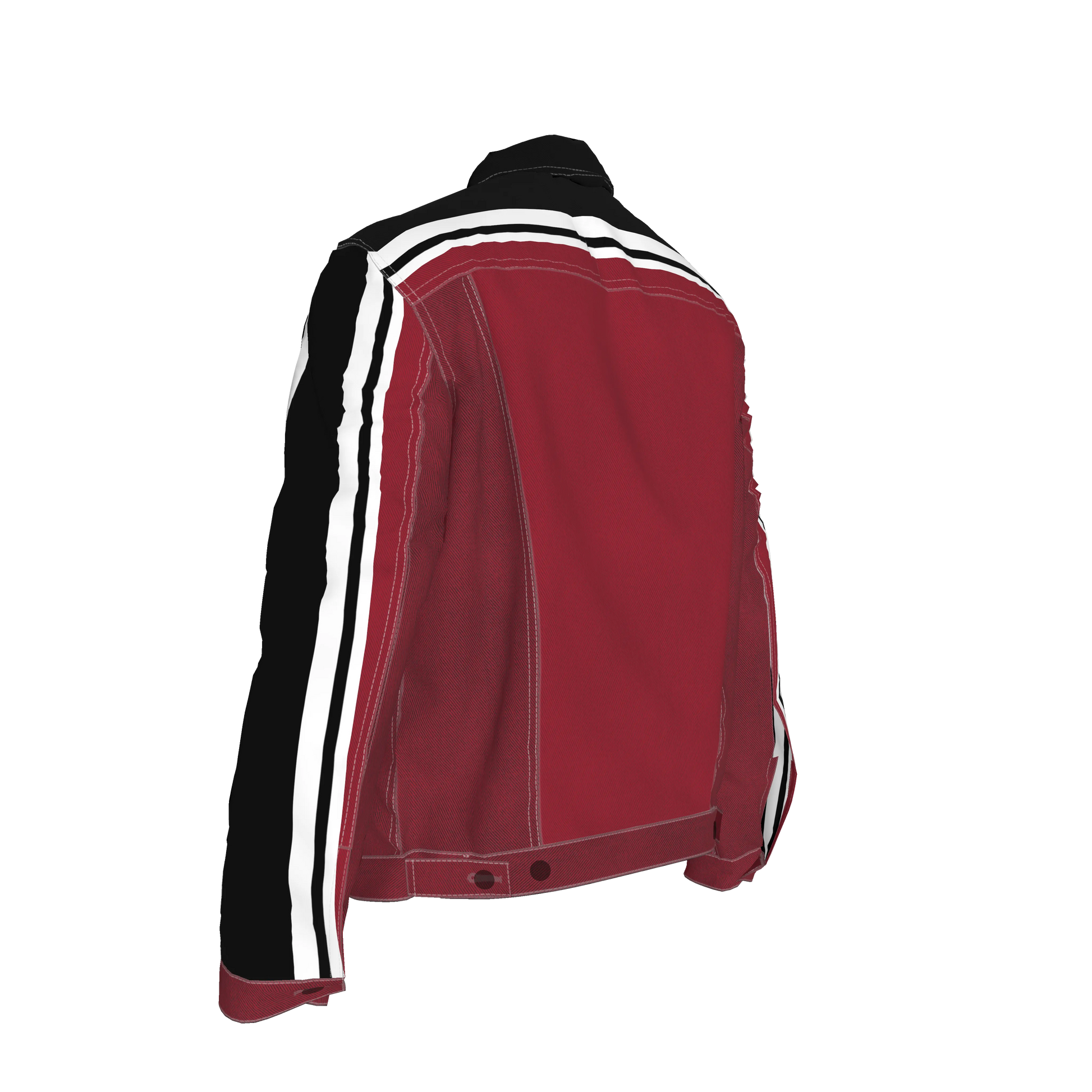Crimson MotoStripe™ Jean Jacket