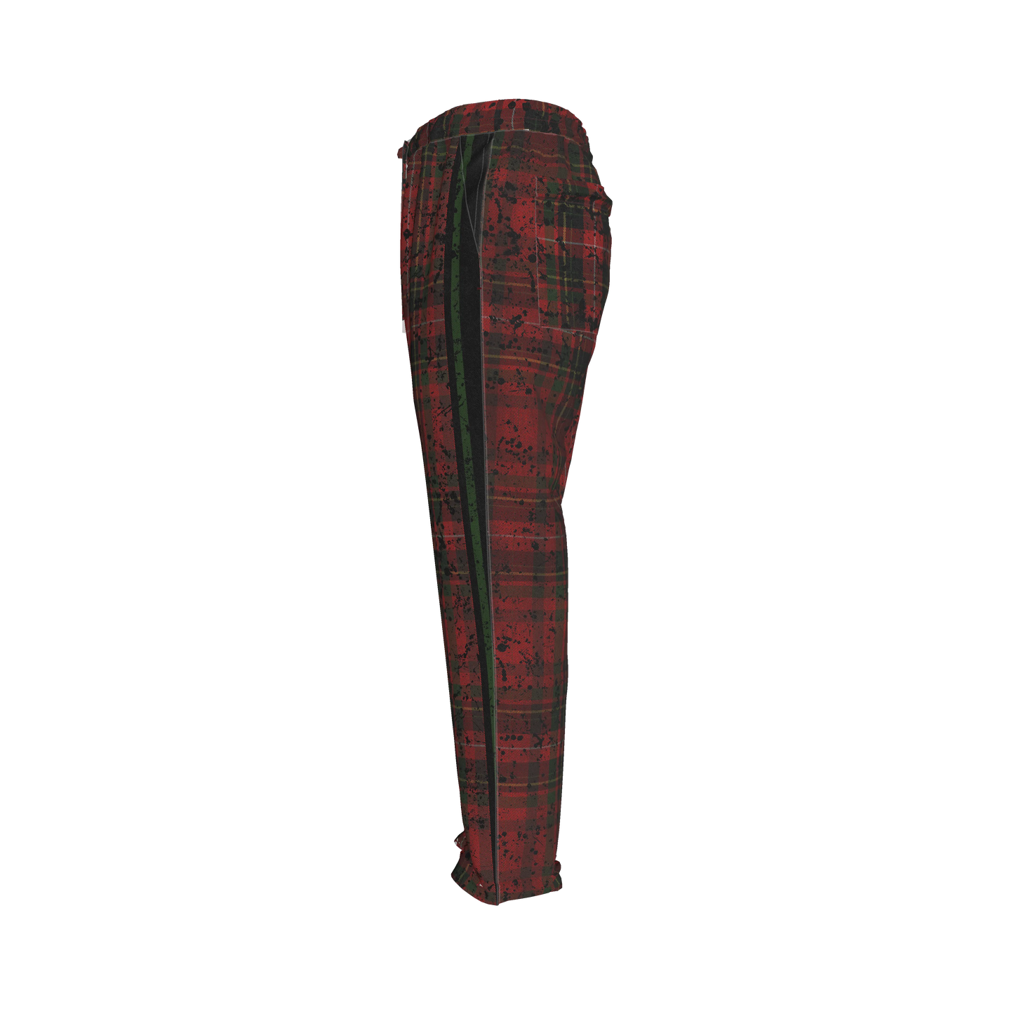Splat Tartan Green MotoStripe™ Pegged Trousers