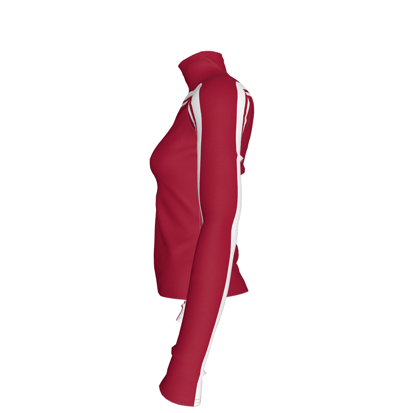 ❤️🤍 Crimson Red + White MotoStripe™ Turtleneck 