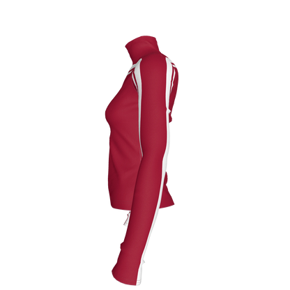 ❤️🤍 Crimson Red + White MotoStripe™ Turtleneck 