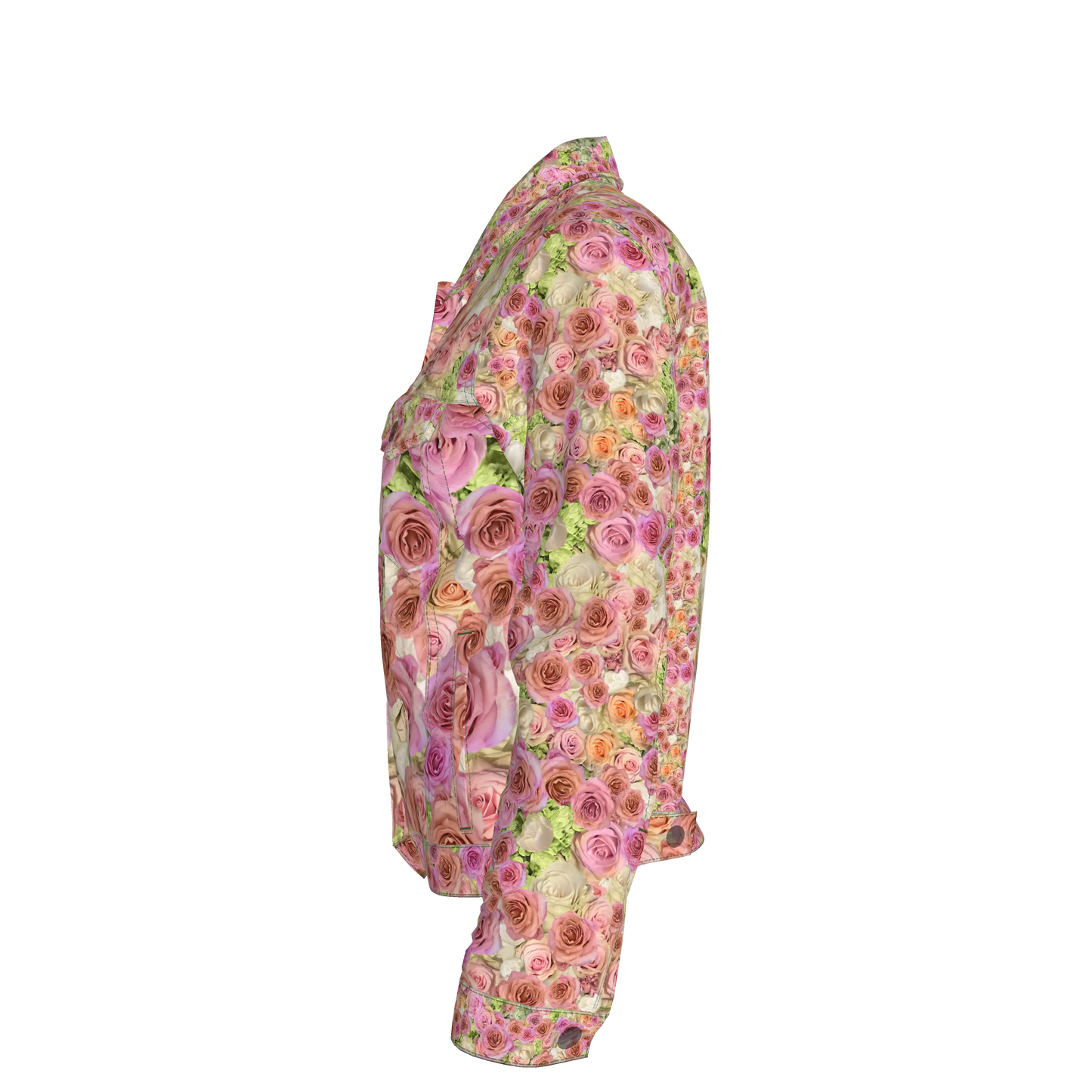 Rose & Hydrangea Women’s Jean Jacket 🌹🌸💚 