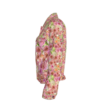 Rose & Hydrangea Women’s Jean Jacket 🌹🌸💚 