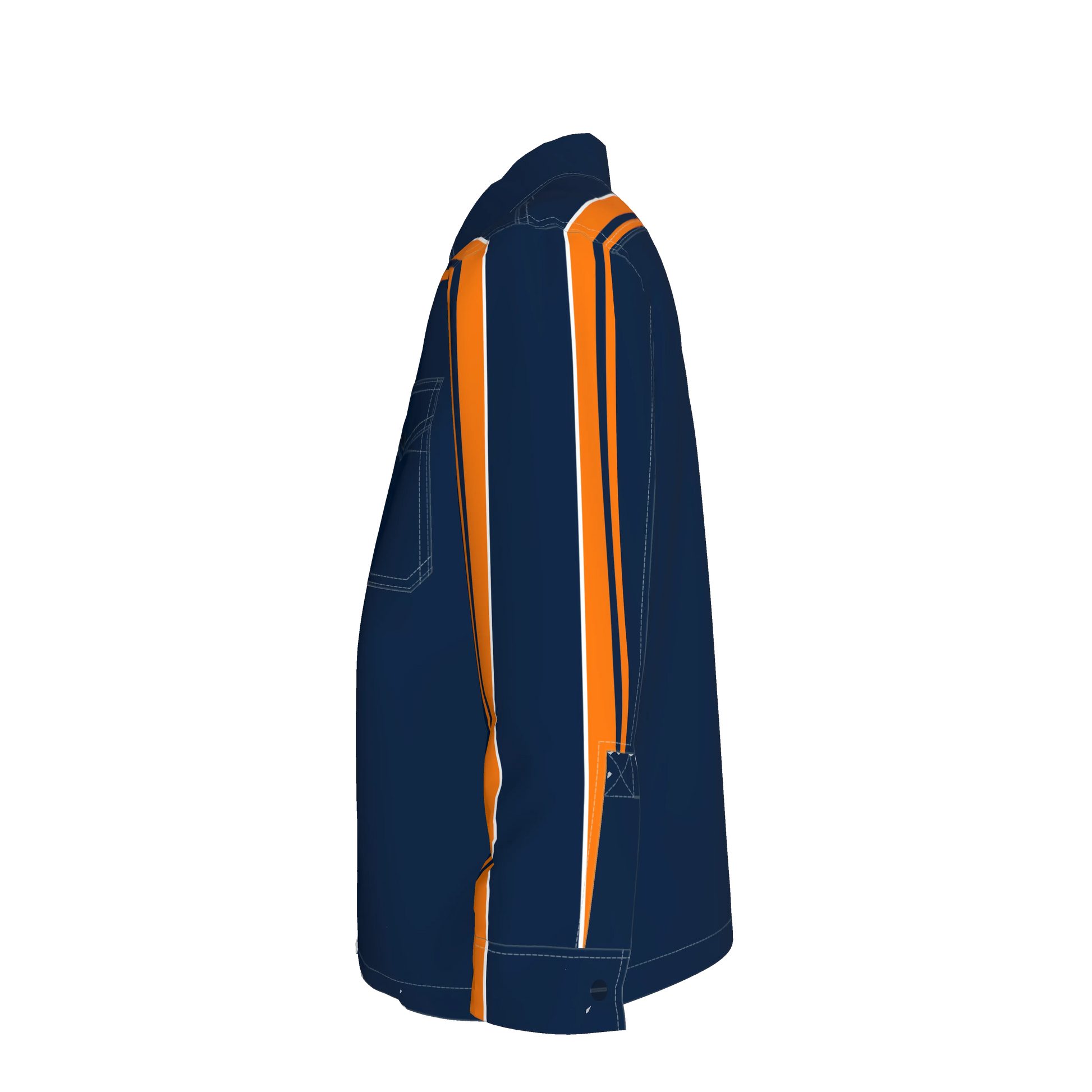Navy & Orange MotoStripe™ Shirt Jacket Copy