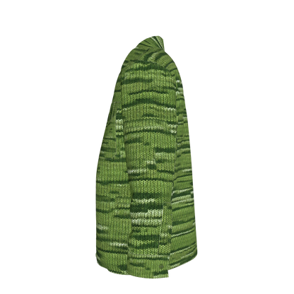 Green🌱🧶Knit Shirt Jacket — Variegated Corduroy Faux Knit 🌿🟩