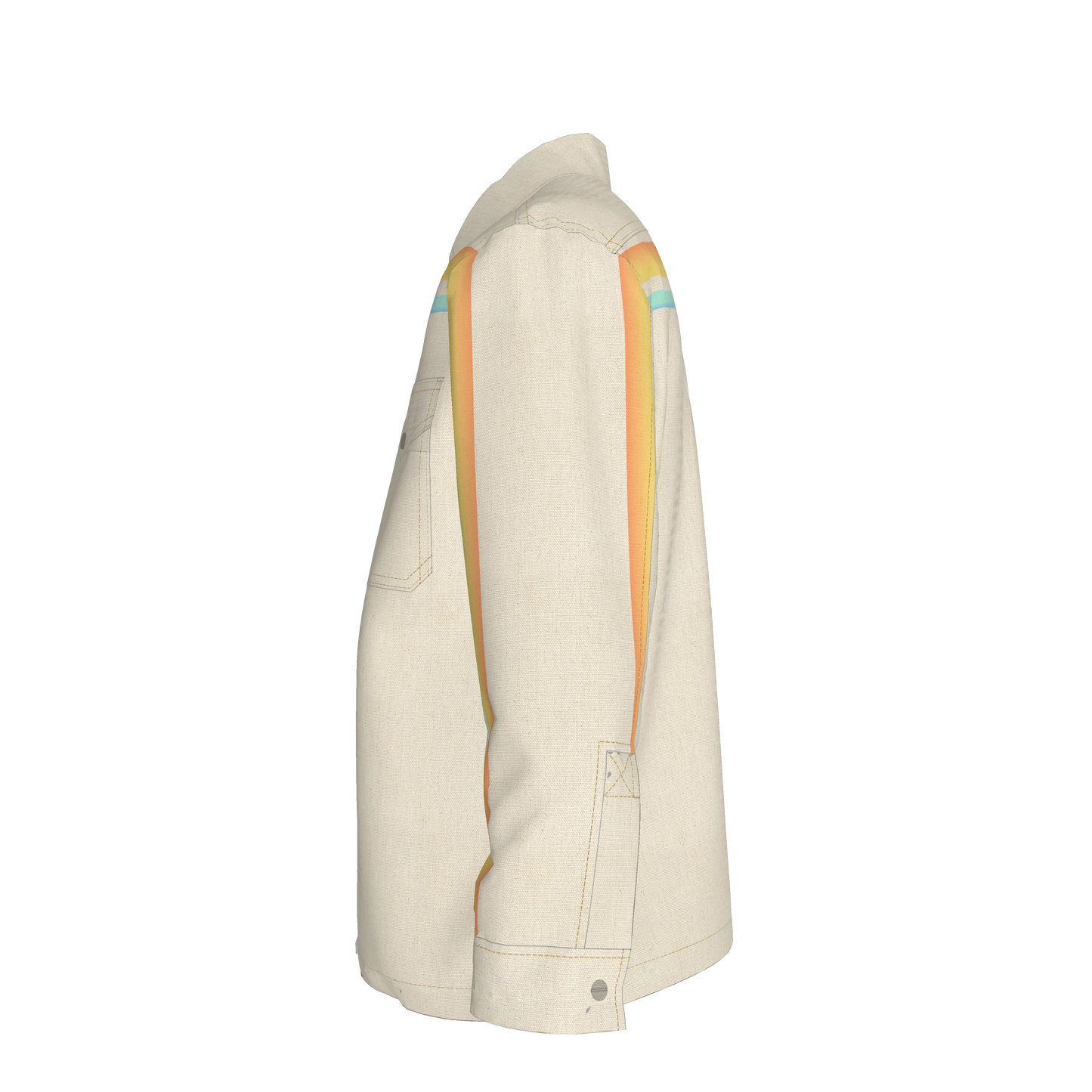Sunset Sea MotoStripe™ Snap Shirt Jacket