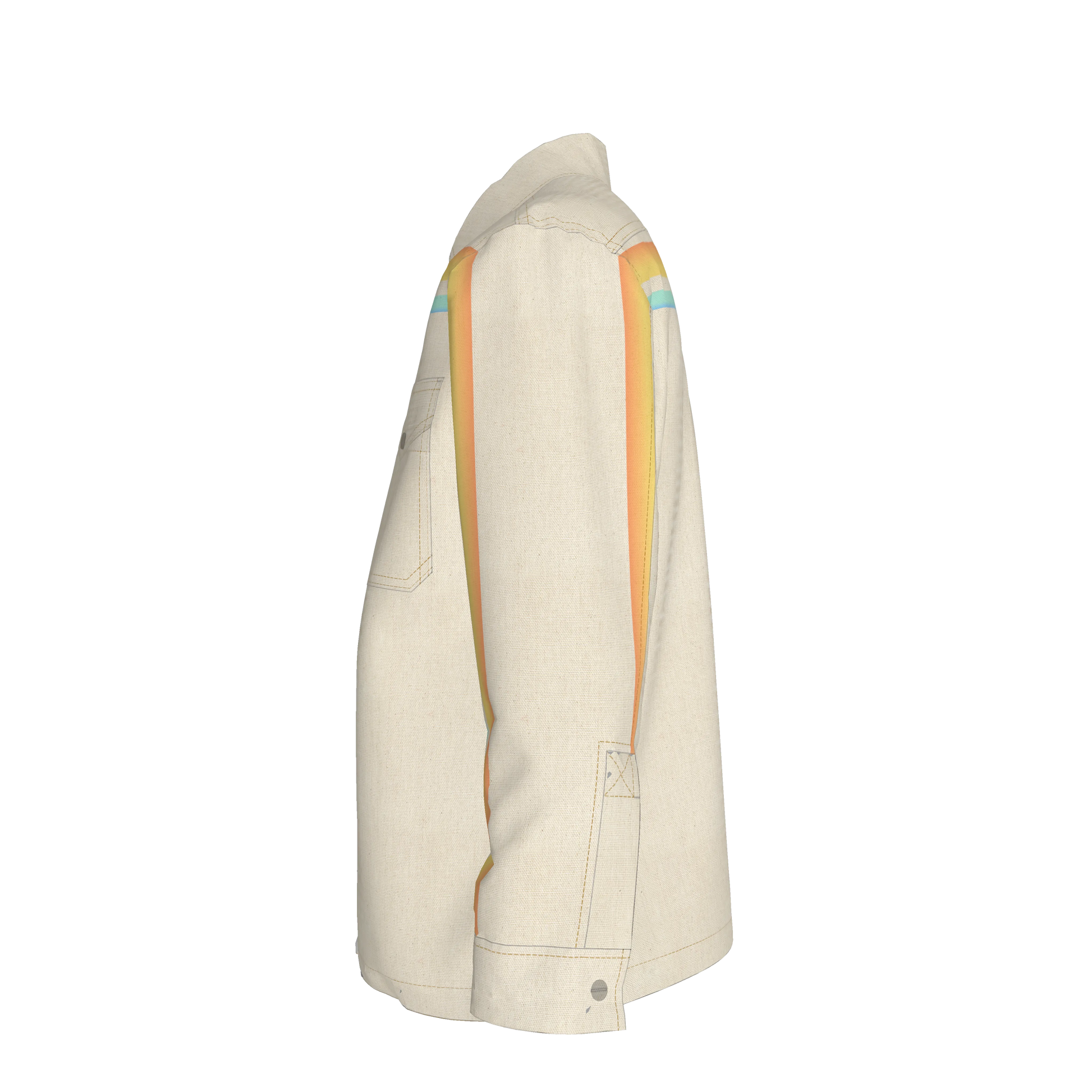 Sunset Sea MotoStripe™ Snap Shirt Jacket