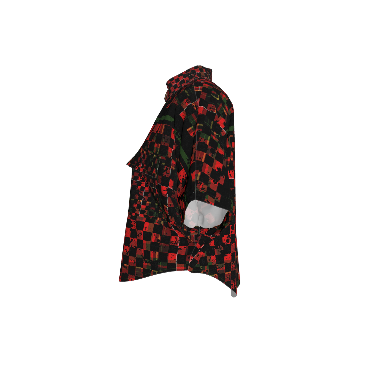 Tartan Chequed Splat MotoStripe™ Kimono Jacket
