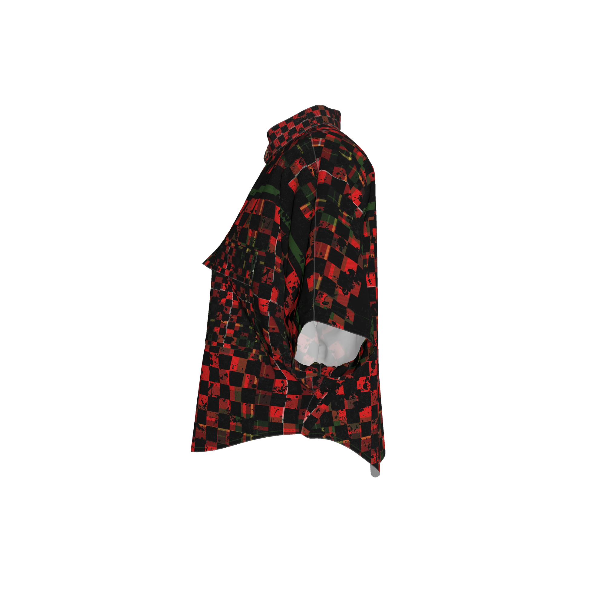 Tartan Chequed Splat MotoStripe™ Kimono Jacket